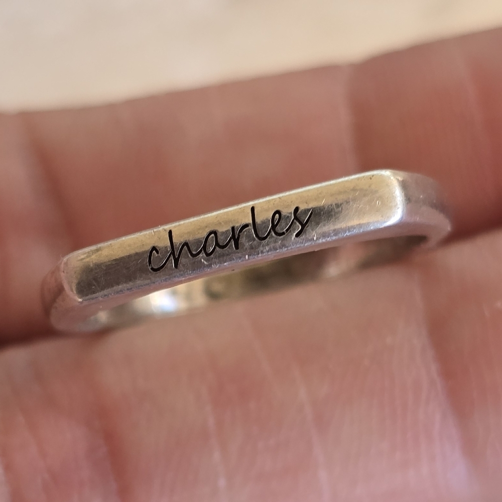 Sterling Silver 925 "Charles" Script Personalized… - image 8